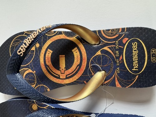 Havaianas Eternals Kids Summer Flip Flops Sandals UK 1-2 EU 35-36 New No Box - 第 6/12 張圖片