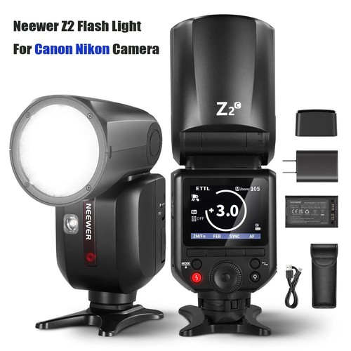 NEEWER Z2-N 2.4g TTL HSS 1/8000s Round Flash Light Speedlite for Nikon Camera - Picture 7 of 14