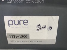 Brushed Nickel - High Quality - Wall Mounted Basin Taps