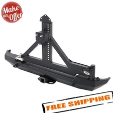 Smittybilt XRC Rear Bumper with Tire Carrier for 1987-2006 Jeep Wrangler YJ/TJ