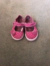 Girls L  amour pink polka dot Mary Jane sneakers size 5