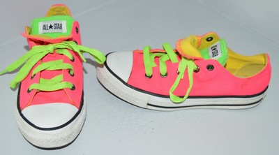 fluorescent pink sneakers