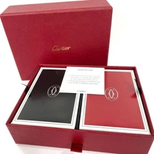 Cartier Playing Cards x2 Novelty Box Red Black Exhibition Limited New
