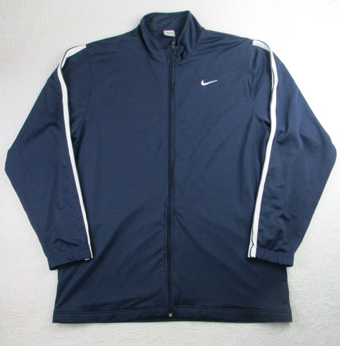 SACAI X NIKE Giacca a vento Nike Track vintage uomo XXL full zip blu navy etichetta argento 2XL