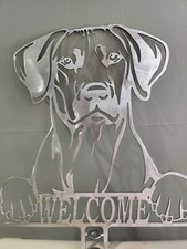 Dog art metal yard Rhodesian Ridgeback