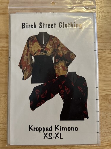 Kropped Kimono Birch Street Clothing SEWING PATTERN Szs. XS-XL UNCUT!! - Picture 1 of 2