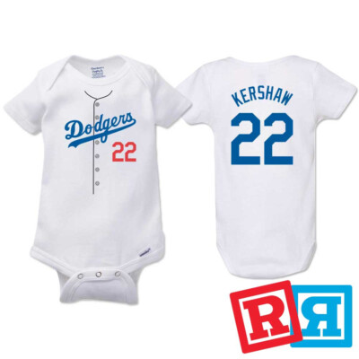 Clayton Kershaw LA Dodgers Baseball Player Gerber Baby Onesie  Cotton Bodysuit