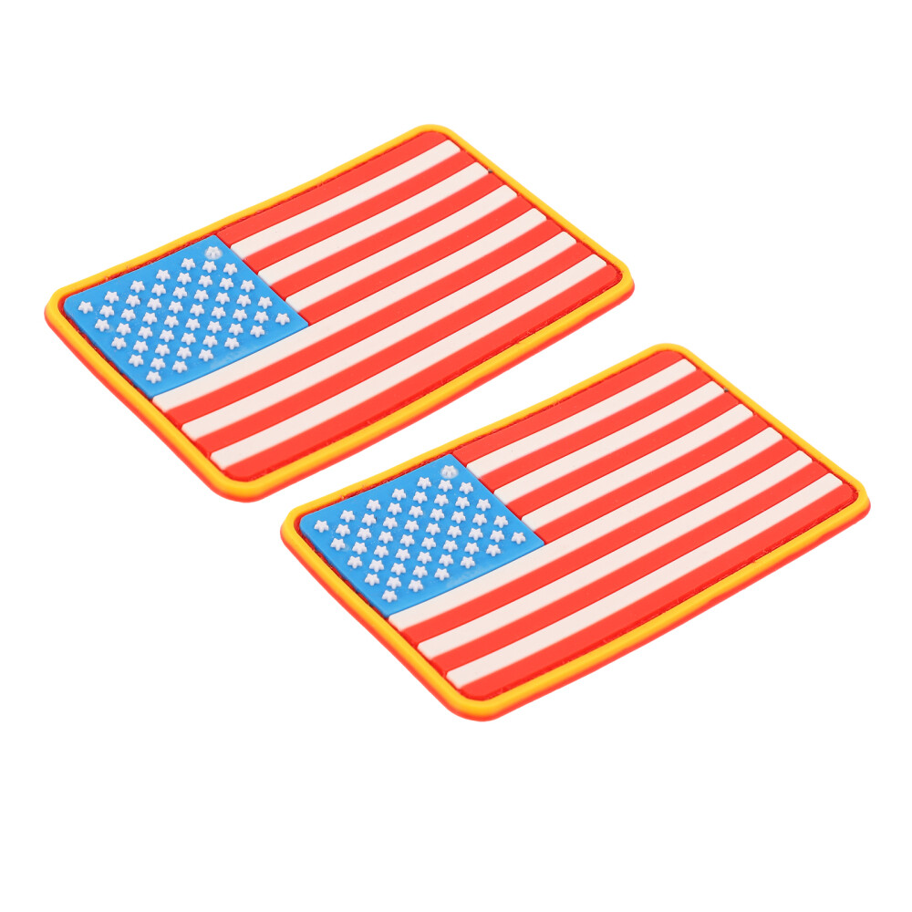 2 Stars & Stripes USA Flag Patches for Binders Decoration