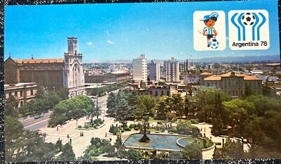 Original Argentinien 78 WM 1978 offizielle Postkarte Cordoba unbenutzt