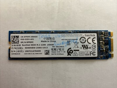 SanDisk X600 256GB SSD M.2 2280 SD9SN8W-256G-1012 SATA SSD