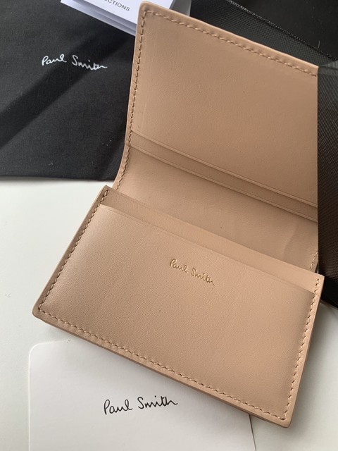 PAUL SMITH Mens Leather Collection No 9 Fold Over Credit Card Holder 