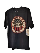 Official GM Chevy Chevrolet American Classic Men's Navy Throwback T-Shirt Large