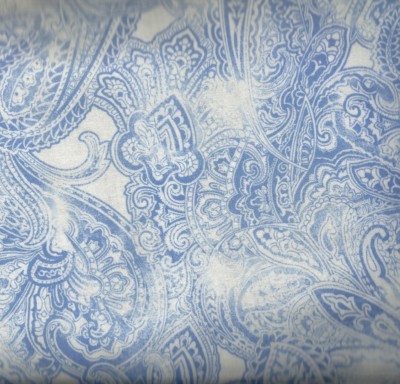 Blue white water paisley paislies Timeless Treasures fabric