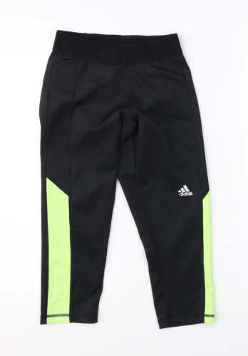 Adidas Damen-Leggings schwarz Polyester kurz geschnitten Größe XS L17 in normal - Bild 1 von 12