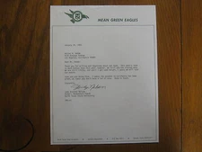 JUDY NELSON  Signed 1985 Letter  NORTH TEXAS STATE Women's Basketball Head Coach