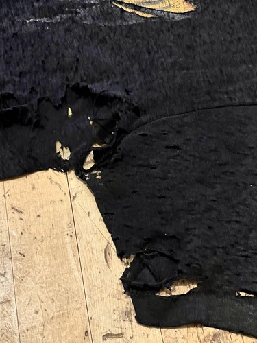 VINTAGE Harley Davidson 3D Emblem Shirt Black Panther TRASHED Worn HARD Patina by Harley-Davidson, $49.99 - Photo 11