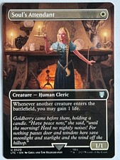 Soul's Attendant - Borderless Light Play, English Magic the Gathering MTG Comman