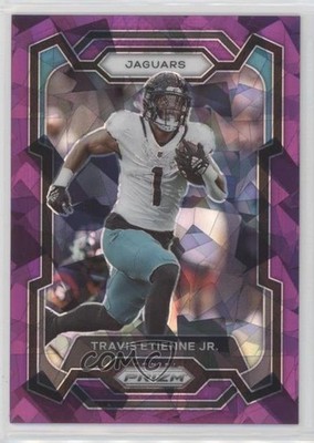 2023 Panini Prizm Purple Ice Prizm 114/225 Travis Etienne Jr #138 gu3