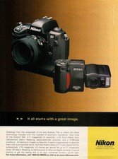 Vintage 1999 Nikon D1 & Coolpix 950 Camera Print Ad - Original Retro Photography