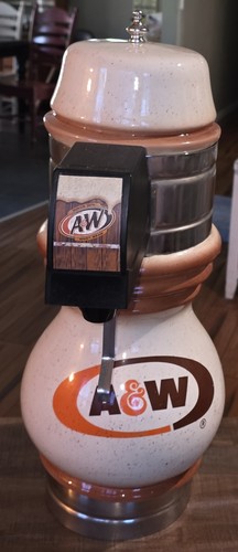 Vintage Porcelain A W Root Beer Dispenser Soda Rare Man Cave Ceramic