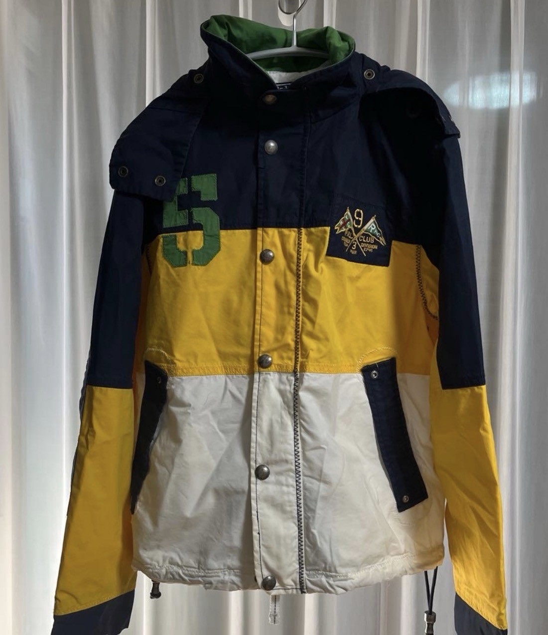 RARE Vintage POLO RALPH LAUREN Sailing Yacht Club Color block Jacket Men L CP93