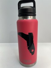 YETI 36 oz Rambler Bottle with Chug Cap Hot Pink / Florida Logo Dishwasher Safe