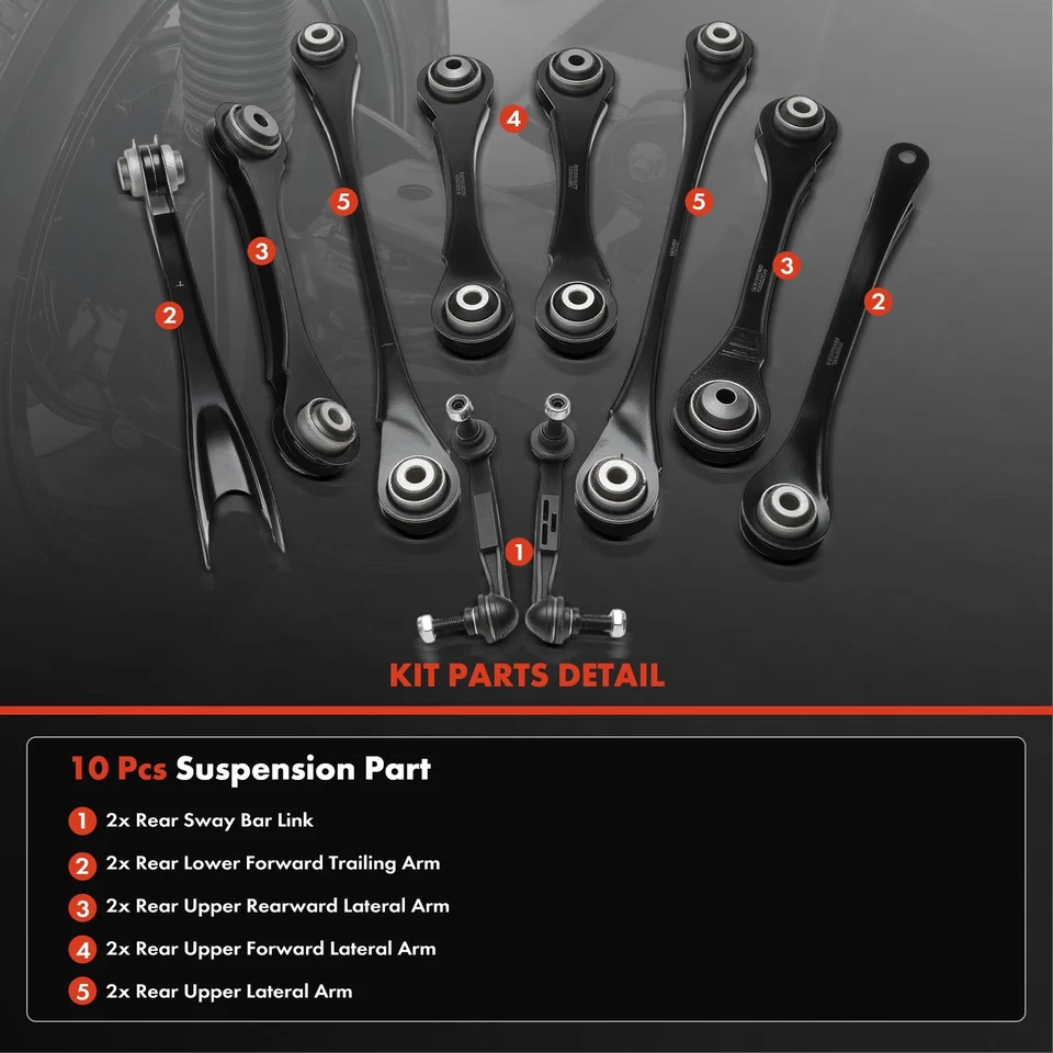 10x Brazo de control trasero brazo lateral barra estabilizadora enlace para BMW F30 328d 330i xDrive 320i Foto 3 de 4