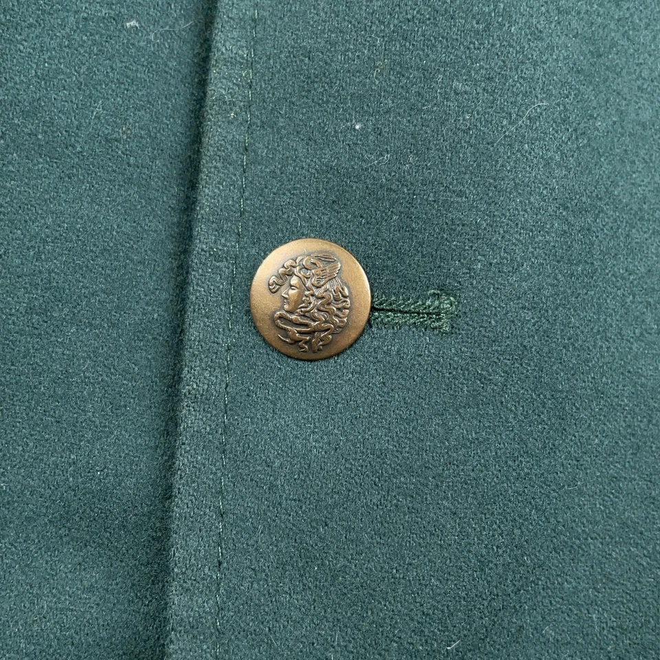 VINTAGE Pendleton Blazer Mens 46 Green Wool Sport Coat Two Button Made in USA - Image 3 of 4