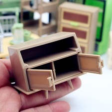 Compact Miniature Shelf Organizer For Doll House Miniatures And Display Setup