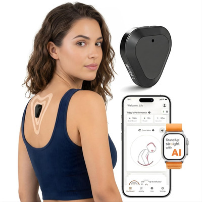 Straight plus AI Powered Posture Corrector Trainer Device (Necklace Included) -