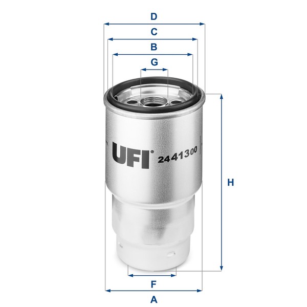 UFI Kraftstofffilter 24.413.00 Filtereinsatz FüR IQ Verso RAV GY Mazda Avensis 3-image
