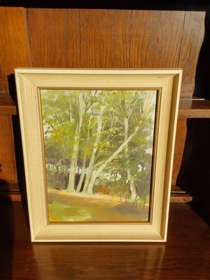 Ölgemälde - Motiv Neue Waldlichtung unsigniert von B P Neil 40 x 33 cm