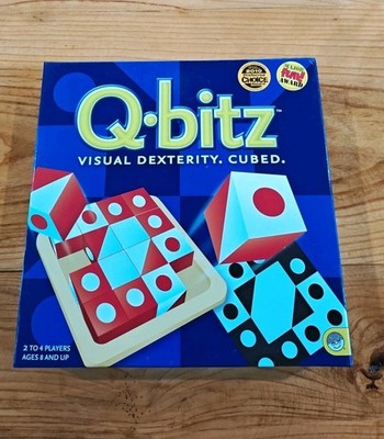 Q-bitz Board Game by MindWare - Visual Dexterity Cubed - Complete Award Winning