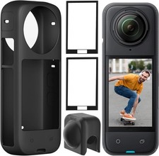 for Insta 360 X4 Silicone Protective Case with Lens Cap, Screen Protector...