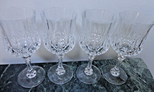 CRITAL D' ARQUES DURAND FRANCE 24% LEAD CRYSTAL SET OF 4 LONGCHAMP WINE GLASSES