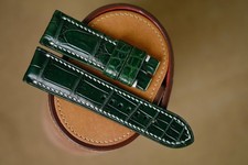 Handmade green PAM Officine Panerai strap size 24 or any size 