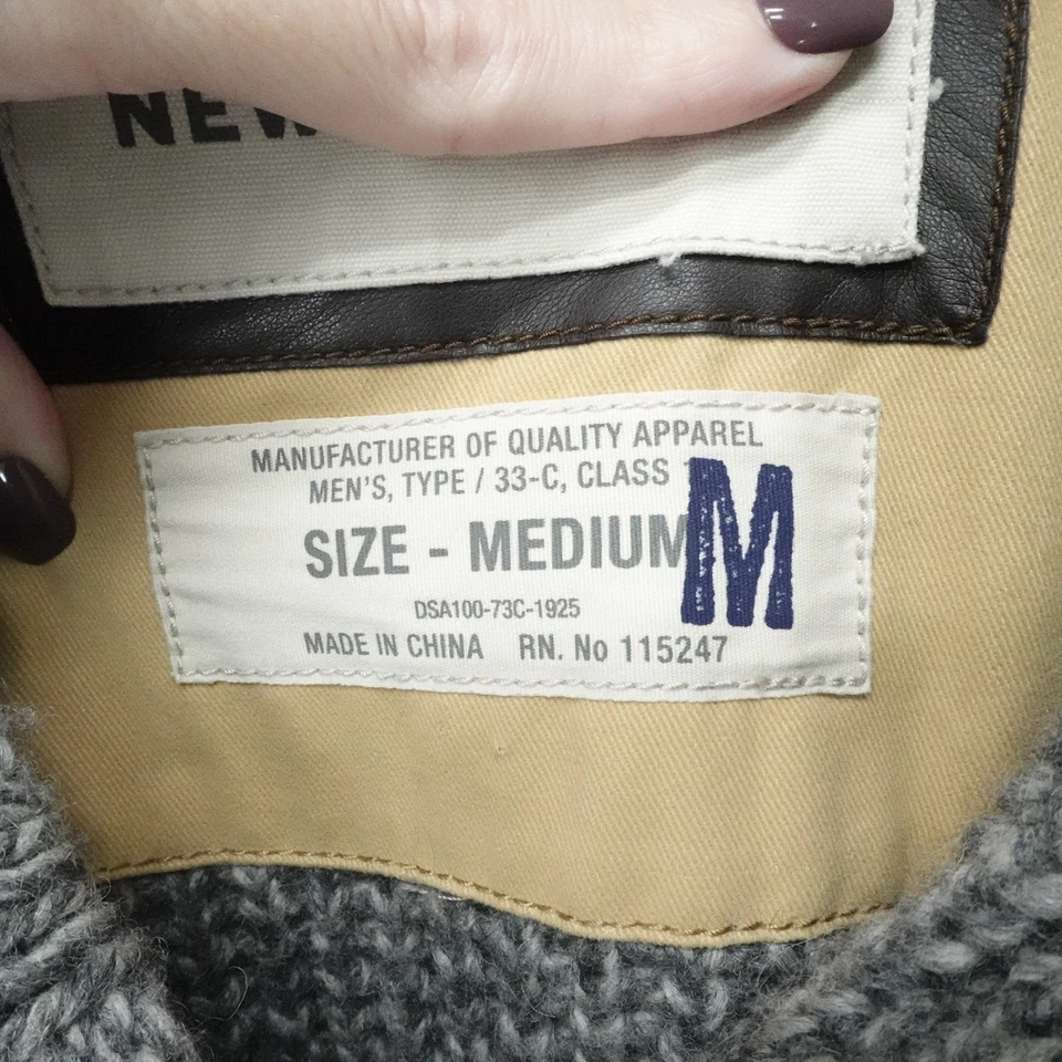 Suéter Ruehl No.925 Para Hombres Gris Medio Lana Mezcla Cachemira Mantón Botón Informal Foto 4 de 4