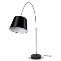 Stehlampe Stehleuchte Wohnzimmerlampe Schwarz FußSchalter Marmoroptik H 192 Cm