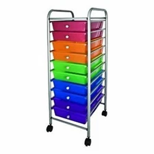 Advantus Corp.- Office 34004 10 Drawer Rolling Organizer - Multi-Colored  37....