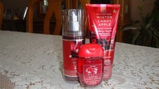 Bath  Body Works Winter Candy Apple Set Lotion, Gel  Mist 25th Anniversary Set