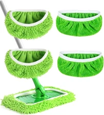 Reusable Microfiber Mop Pads Washable Wet Pads Compatible with Swiffer Sweeper R