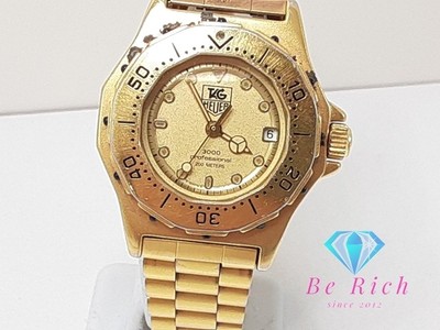 TAG HEUER 3000 Professional 200M Ladies Watch Date 937.408 SS GP Quartz Used Fre