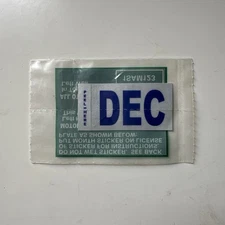 California Month Sticker (December) DMV License Plate Month Sticker Original