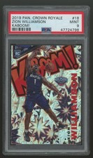 PSA 9 2019 PANINI CROWN ROYALE ZION WILLIAMSON #18 KABOOM! ROOKIE RC