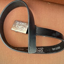 DOLCE & GABBANA Kids Leather Belt Size S 60CM BLACK 19-23 Waist 09068 Italy 3053