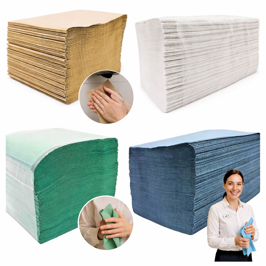 Papierhandtücher Papiertücher für Spender v-falz Handtuchpapier Papier 25x23 cm