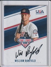 William Banfield 2018 USA Baseball Stars & Stripes 18U Signatures Black Ink /499