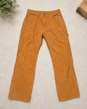 Genuine Dickies EU202RBD Carpenter Pants Mens 32x32 Brown Duck Canvas Workwear
