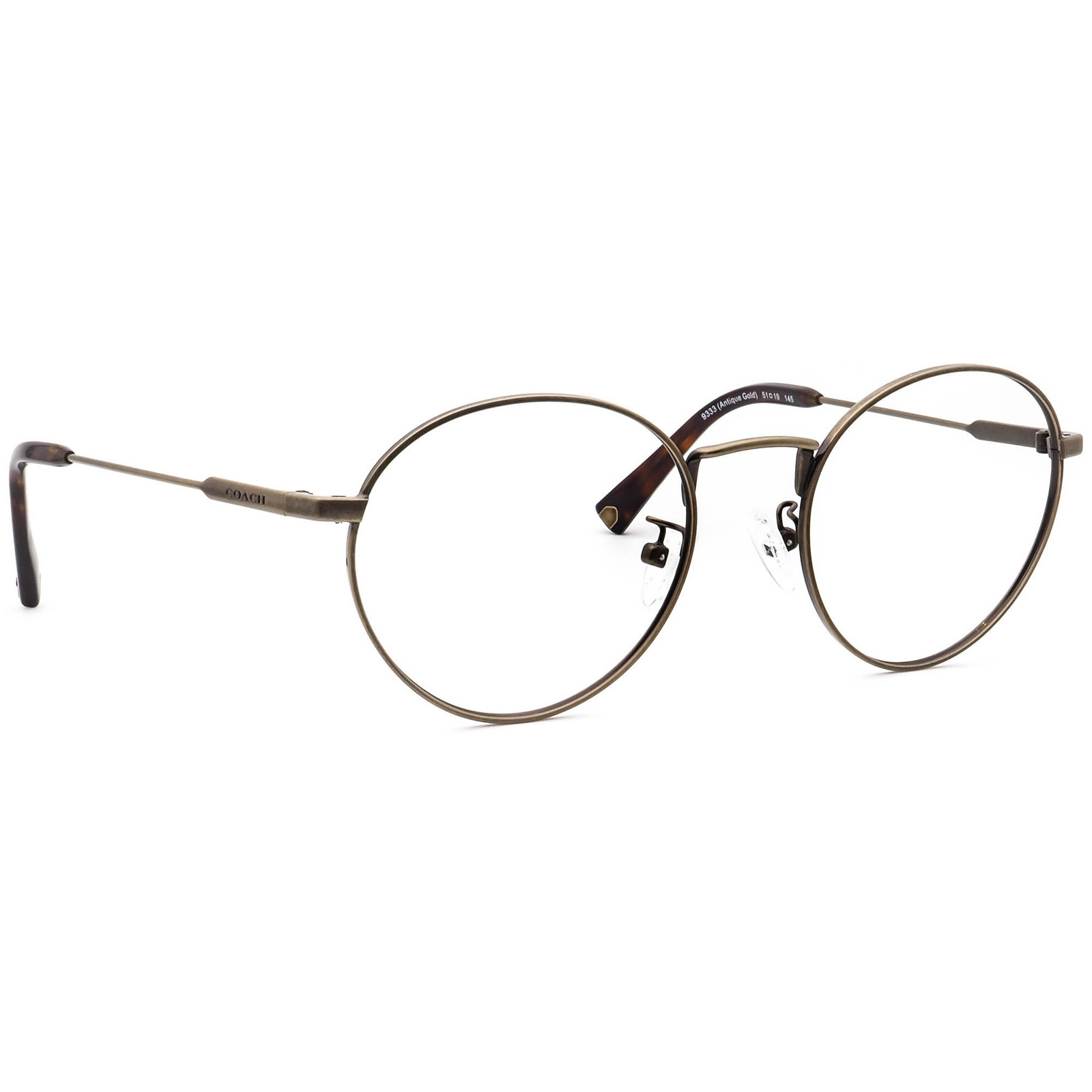 Coach Eyeglasses HC 5120 9333 Antique Gold Round Metal Frame  display picture 2