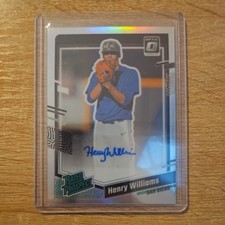 Henry Williams 2023 Panini Donruss Optic Silver RC Auto  #RPS-HW San Diego